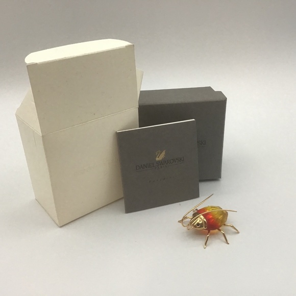 SWAROVSKI PARADISE BUGS OBJECT MEDIUM BEETLE AMAZAR FIRE-OPAL 250475 NIB - Picture 4 of 8